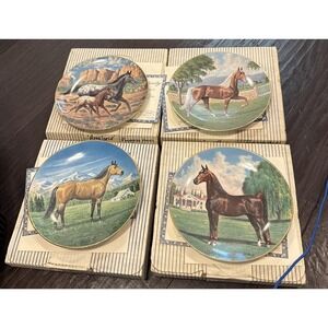 W.S. George Purebred Horses of the Americas Collector Plates 1-4 With Box